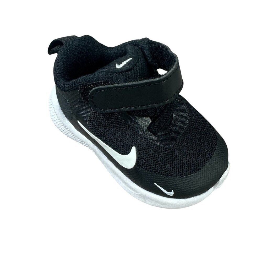 Nike Revolution 7 TDV Black White Infant 2C Casual Strap Shoes FB7691-003 New
